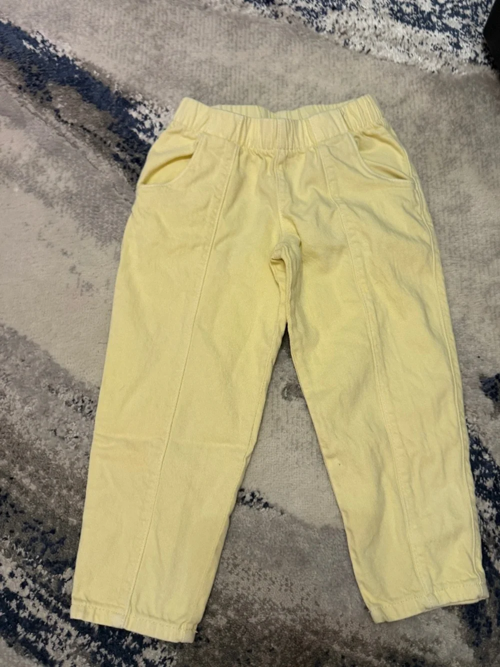 Cat & Jack 4T Yellow Pull-On Pants Elastic Waist Pockets
